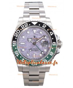 Rolex GMT Masters II 126720 Cal.3285 Cadran Météorite Rose 904L Acier sur Bracelet huitre Réplique Suisse