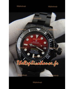 Réplique de montre Rolex Sea-Dweller à mouvement automatique japonais, cadran rouge, 44 mm