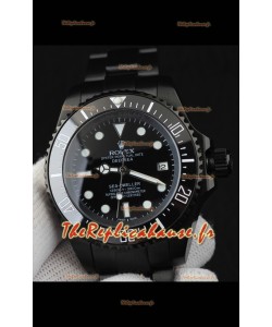 Réplique de montre Rolex Sea-Dweller à mouvement automatique japonais, cadran noir, 44 mm