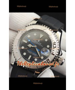 Réplique japonaise de montre Rolex Yachtmaster en acier inoxydable - Cadran gris 40 mm