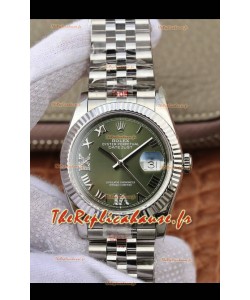 Montre Rolex Datejust 31MM Mouvement ETA-3135 Réplique Suisse en acier 904L et cadran vert 