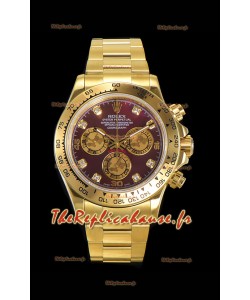 Montre Rolex Daytona en or jaune 18 carats, mouvement original Cal.4130 - acier 904L miroir 1:1