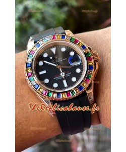 Rolex Yachtmaster 116695 Everose Gold Diamonds Cal.3235 Montre suisse 1:1 Ultimate en acier 904L