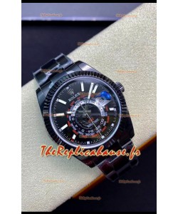 Montre suisse Rolex SkyDweller en boîtier PVD - Cadran noir édition DIW
