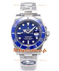 Rolex Submariner Super Clone 40MM Plaqué Or Blanc 116619LB - Réplique montre 1:1 