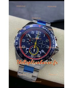 Tag Heuer F1 Edition Montre suisse à quartz avec cadran bleu Boîtier en acier inoxydable 