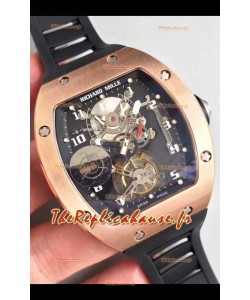 Montre Richard Mille RM001 Genuine Tourbillon Réplique Suisse Montre dans un boîtier en or rose