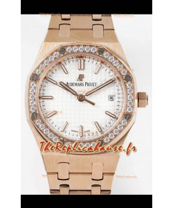 Audemars Piguet Royal Oak Swiss Automatic 34MM Montre Suisse avec boîtier en or rose - Réplique Edition Miroir 1:1