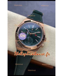 Vacheron Constantin Overseas Dual Time Or Rose Réplique Montre Suisse 1:1 avec cadran vert