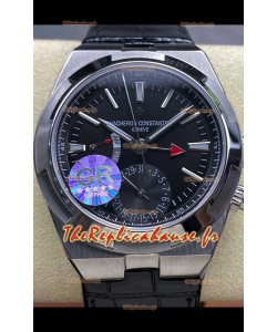 Vacheron Constantin Overseas Dual Time Acier inoxydable Réplique suisse 1:1 Cadran noir