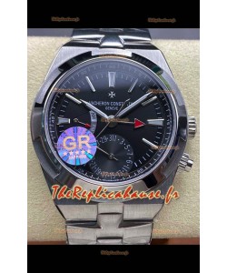 Vacheron Constantin Overseas Dual Time Acier inoxydable Réplique de Montre Suisse 1:1 Cadran noir