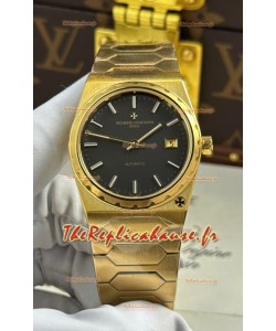 Vacheron Constantin Historiques 222 Super Clone Montre en or jaune 37MM avec cadran gris 
