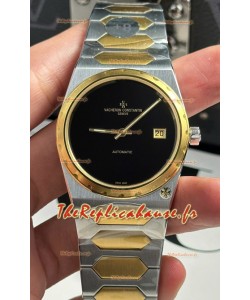 Vacheron Constantin Historiques 222 Super Clone 37MM Montre boîtier bicolore cadran noir 