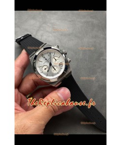 Vacheron Constantin Super Clone Overseas Chronograph Montre suisse à cadran acier - bracelet caoutchouc