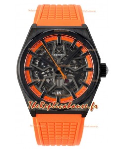 Zenith Defy Classic Skeleton 41MM Céramique Noire Réplique Montre Suisse Homme
