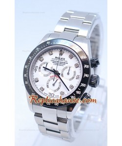 Rolex Project X Daytona Series II Limited Edition Cosmograph MonoBloc Cerachrom Cadran Blanc et Index Horaires en Diamant