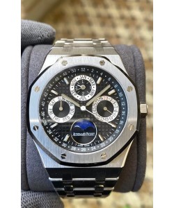 Audemars Piguet Royal Oak Calendrier perpétuel Réplique Suisse 904L Acier avec cadran noir 