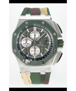 Audemars Piguet Royal Oak Offshore Chronographe Cadran Vert 1:1 Super Clone Réplique Montres - Acier 904L