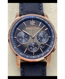 Montre réplique Audemars Piguet CODE 11.59 Chronographe Suisse en Boîtier Or Rose Cadran Noir