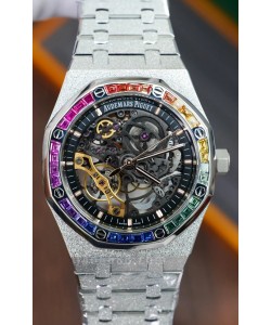 Montre Audemars Piguet Royal Oak Roue à double balancier ajourée FROSTED Edition 1:1 Réplique Superclone 