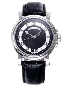 Breguet Marine Automatique Grande Date 5817 Montre en acier inoxydable avec cadran noir 