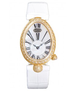 Breguet Reine De Naples Dames Or Jaune Cuir Blanc Edition montre réplique suisse 1:1