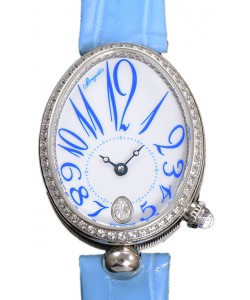 Breguet Reine De Naples Dames Acier inoxydable Cuir Bleu Edition Suisse Réplique Montre 1:1