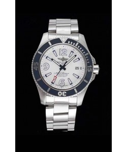 Breitling Superocean Automatic 44 Steel - Réplique du miroir 1:1 à cadran blanc