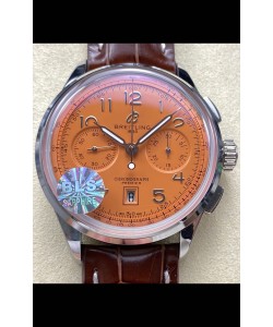 Breitling Premier B01 Chronographe 42 Edition Boîtier Acier Cadran Saumon - Réplique Miroir 1:1