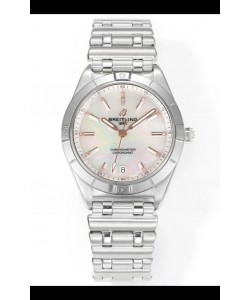 Breitling Chronomat 36MM Acier inoxydable Boîtier 1:1 Miroir Réplique Montre Cadran Perle