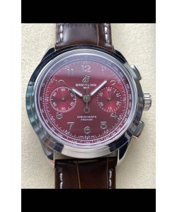 Breitling Premier B01 Chronographe 42 Edition Boîtier Acier Cadran Marron - Réplique Miroir 1:1