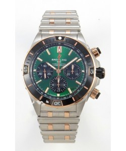 Breitling Chronomat Super Clone B01 42 Edition Swiss Montre bicolore Cadran vert 