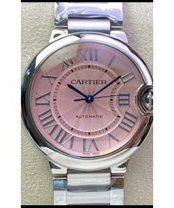 Ballon De Cartier Suisse Automatique 1:1 Miroir Qualité 36MM en Acier Inoxydable Cadran Rose