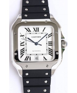 Santos De Cartier Boîtier en acier inoxydable 1:1 Miroir Réplique Suisse 40MM