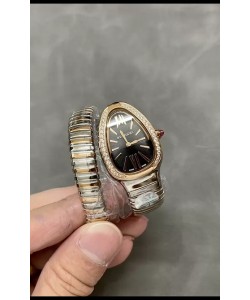 Bvlgari Serpenti Edition Montre à boîtier bicolore avec lunette en diamants qualité miroir 1:1