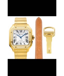 Montre Cartier "Santos De Cartier" Hommes XL 1:1 Réplique  en Or Jaune