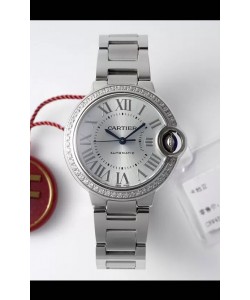 Ballon De Cartier Swiss Automatique 1:1 Qualité Miroir 33MM dans un boîtier en acier