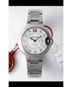 Ballon De Cartier Swiss Automatique Qualité Miroir 1:1 33MM en Boîtier Acier