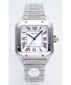 Cartier Santos De Cartier 904L Acier Cadran Blanc réplique de la montre Super Clone 35MM 