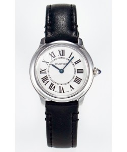 Ronde De Cartier Réplique Montre Suisse Super Clone 29MM avec cadran blanc argenté