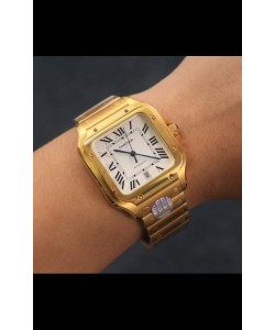 Santos De Cartier Réplique 1:1 - 40MM Or Jaune Montre Mouvement Suisse