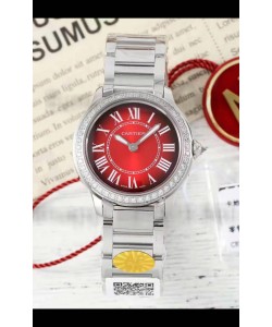 Cartier Ronde Must 29MM Cadran rouge Quartz Suisse Réplique montre suisse 1:1 