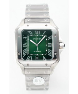 Cartier Santos De Cartier 904L Acier Cadran Vert réplique de la montre Super Clone 40MM 