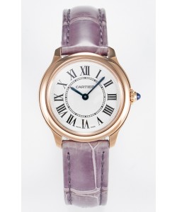 Ronde Louis Cartier Montre Super Clone 29MM en or rose et mouvement à quartz suisse