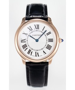 Ronde Louis Cartier Super Clone 36MM en or rose avec mouvement à quartz suisse