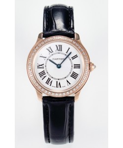 Ronde Louis Cartier Super Clone 29MM Or Rose. Montre en or rose avec mouvement à quartz suisse
