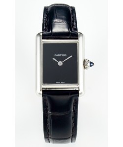 Tank Must Montre Cartier Super Clone Edition 29MM en Acier Cadran Noir 