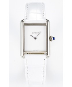 Tank Must Cartier Montre Super Clone Edition 29MM en acier cadran blanc 