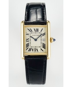 Tank Must Cartier Montre Super Clone Edition 33.7 en or jaune 