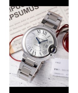 Ballon De Cartier Automatique Suisse Cadran Acier Qualité Miroir 33MM en Acier inoxydable 